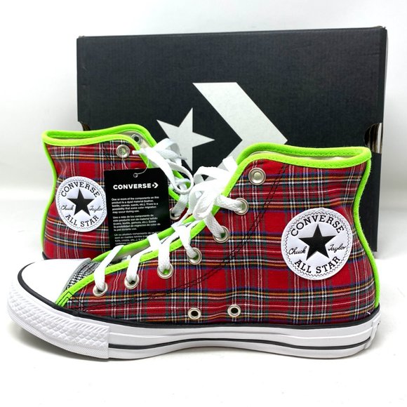 Converse Chuck Taylor AS Casual Canvas Red Green Sneakers Women's Size 7 167367F - Picture 6 of 8